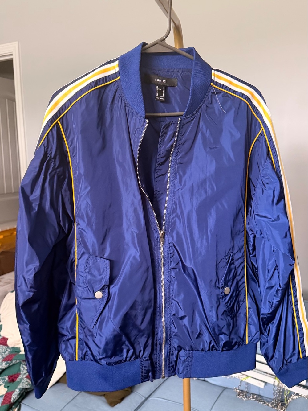 Forever 21 Royal Blue Bomber Jacket